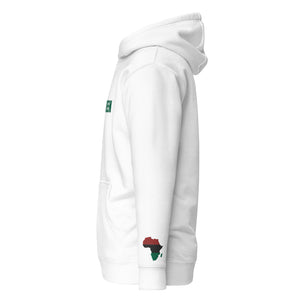 REDBLACKGREEN (Embroidered) White Unisex Hoodie