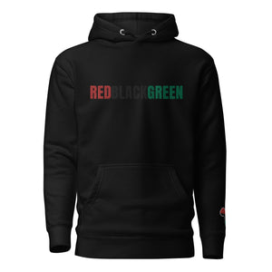 REDBLACKGREEN (Embroidered) Black Unisex Hoodie