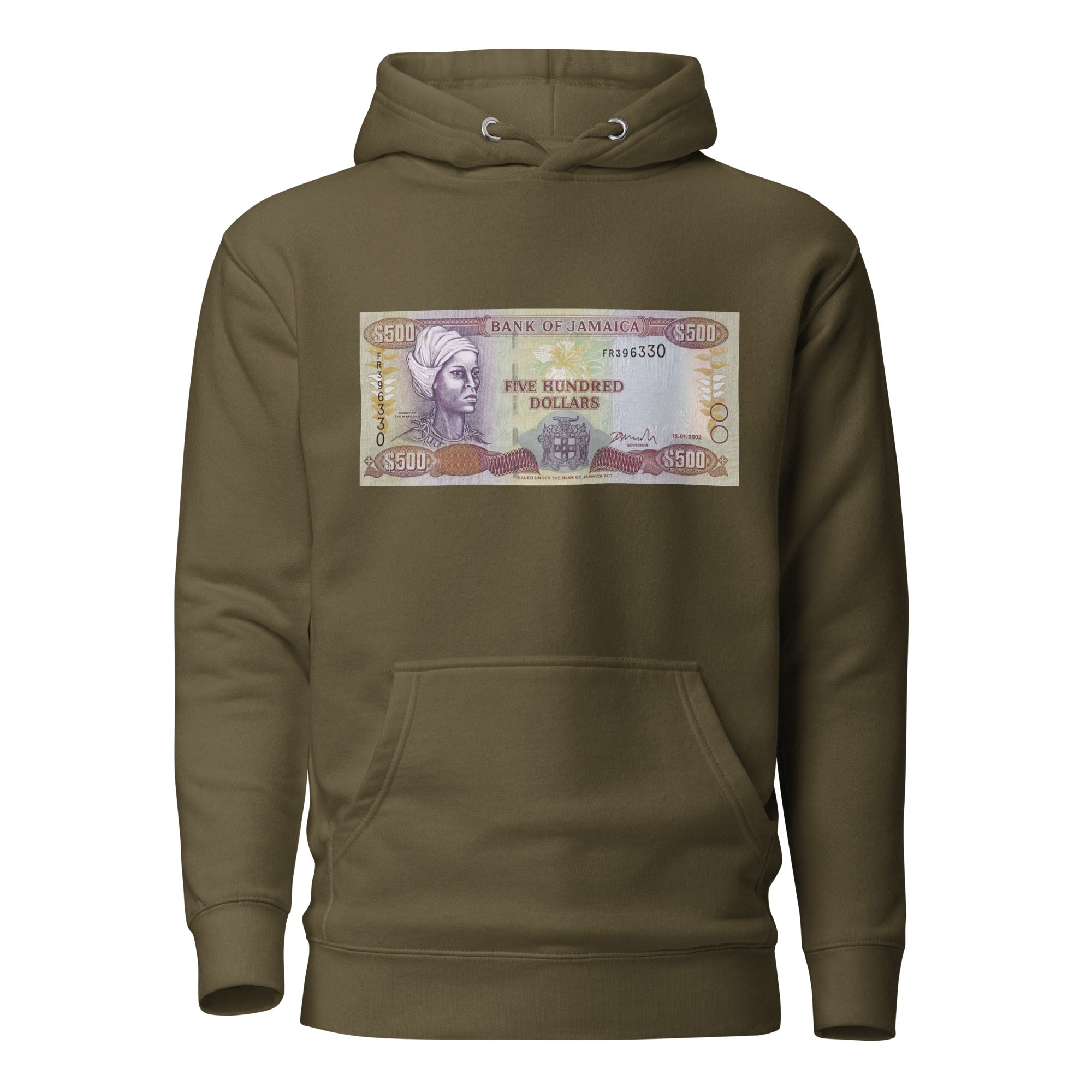 Nanny of the Maroons $500 Jamaican Bill Hoodie