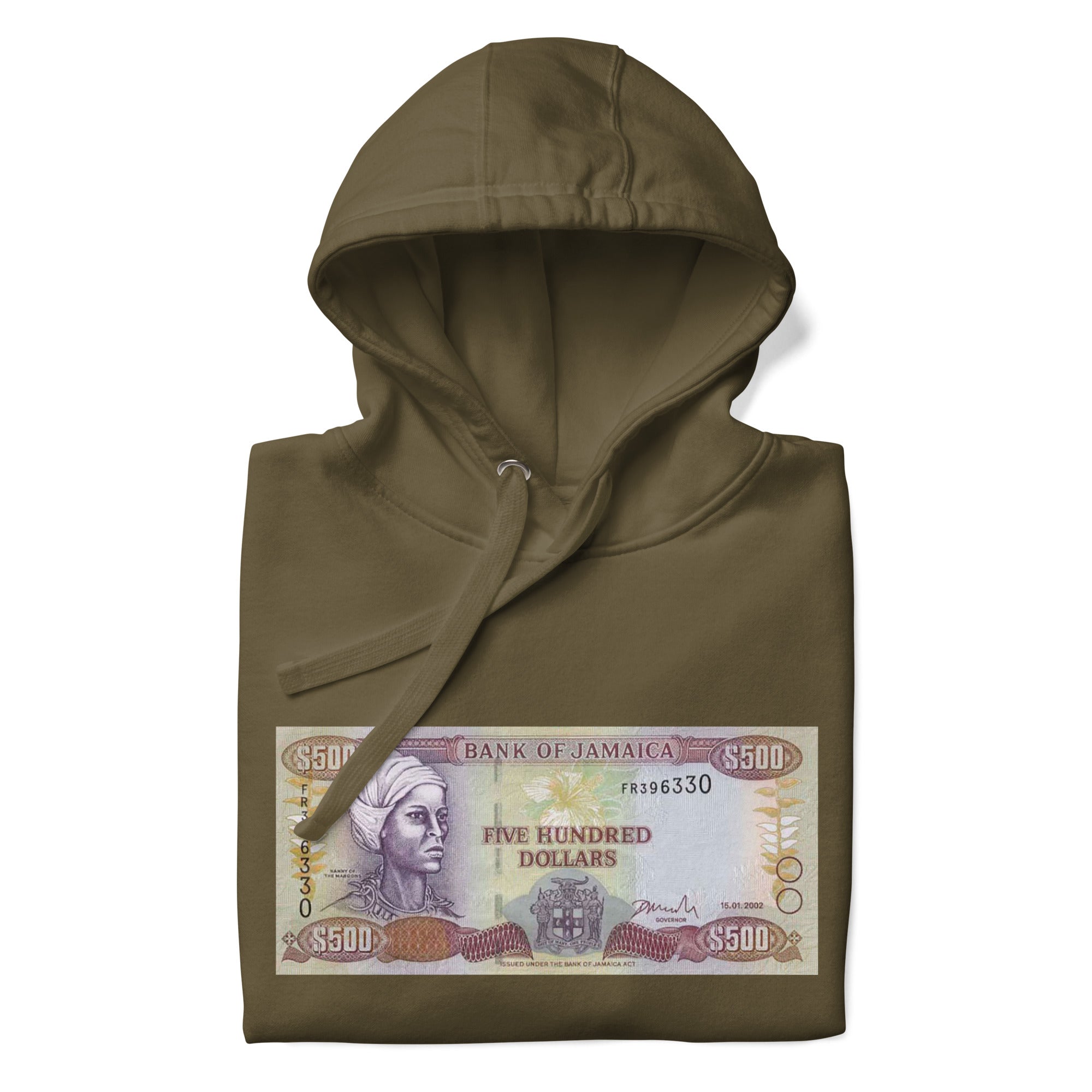 Nanny of the Maroons $500 Jamaican Bill Hoodie