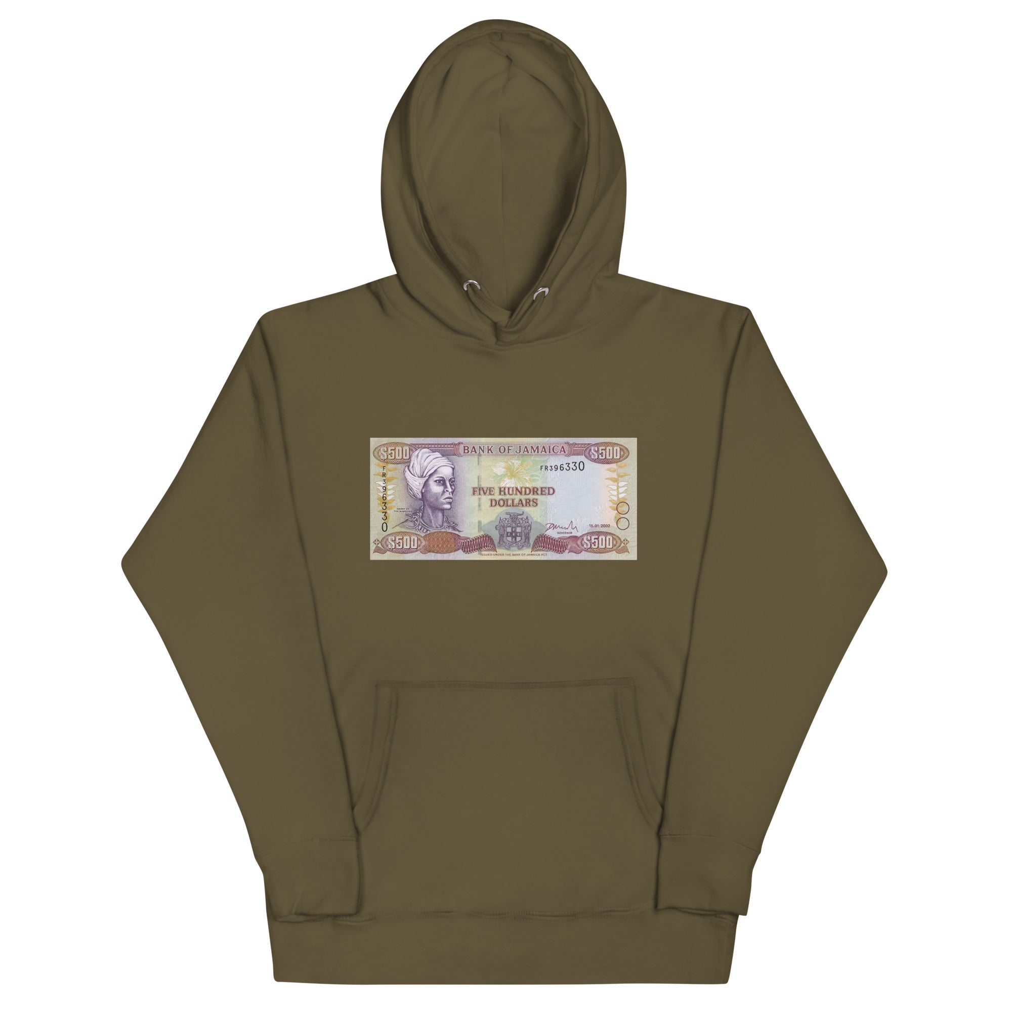 Nanny of the Maroons $500 Jamaican Bill Hoodie