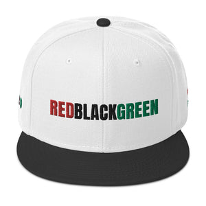 REDBLACKGREEN Black/White Snapback Hat