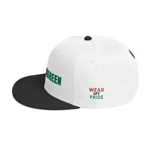 REDBLACKGREEN Black/White Snapback Hat