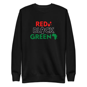 Red Black Green Unisex Fleece Pullover