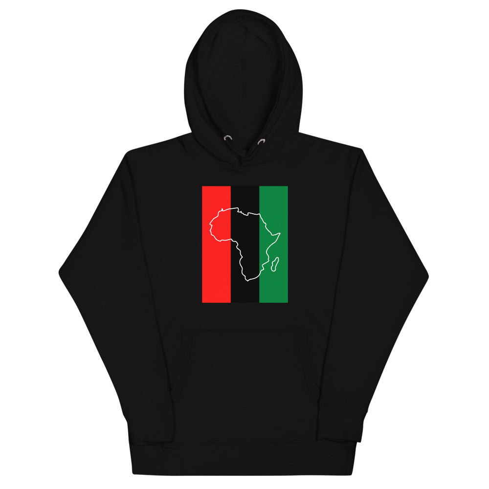 Afrika Over RBG Flag Unisex Hoodie