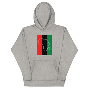 Afrika Over RBG Flag Gray Unisex Hoodie